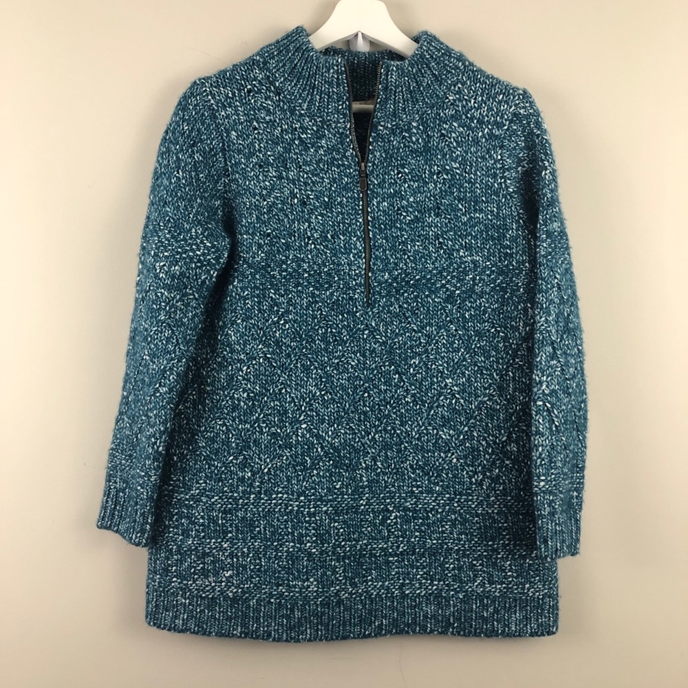 Soft Surroundings Half Zip Wool Blend LS Sweater